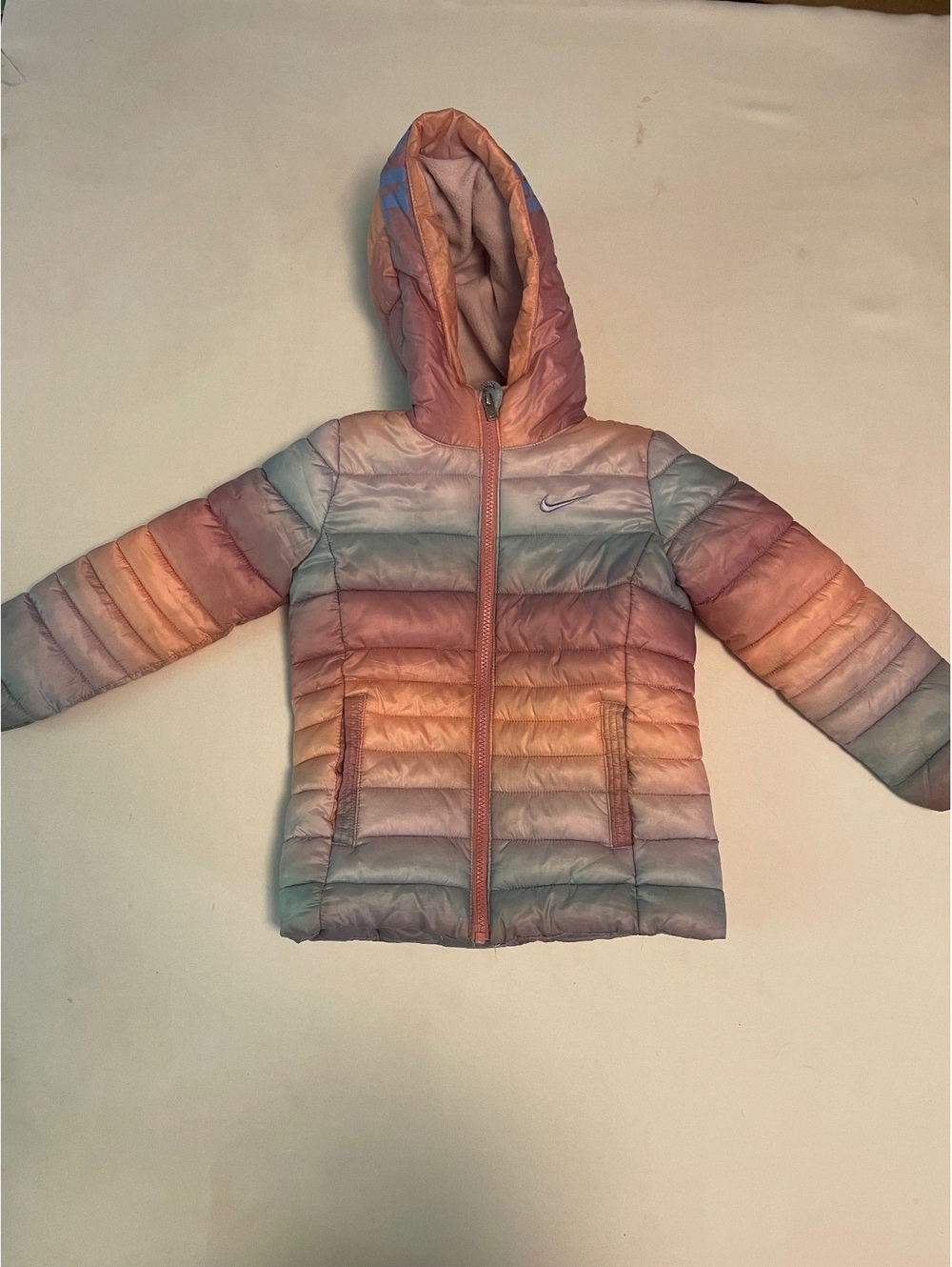 Nike Girls 3-4 Years 4T Multicolor Puffer Jacket with Hood